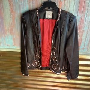 Double - D Ranch Wear Leather Jacket